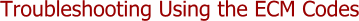 Troubleshooting Using the ECM Codes
