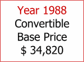 Year 1988 Convertible base Price $ 34,820